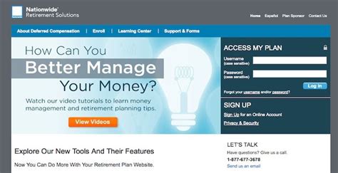 nationwide retirement account log in.